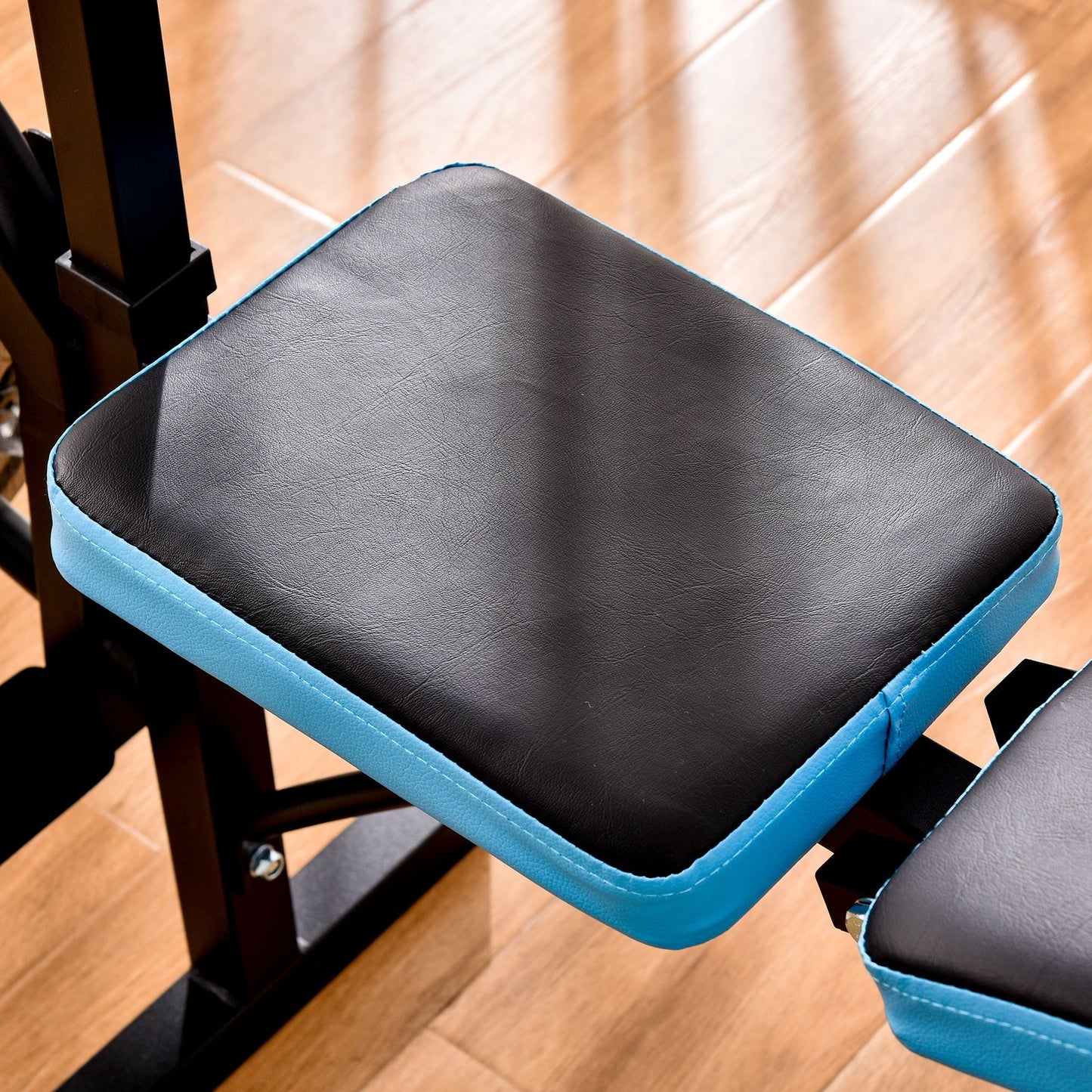 Adjustable Weight Bench with Leg Developer and Barbell Rack for Home Gym Fitness
