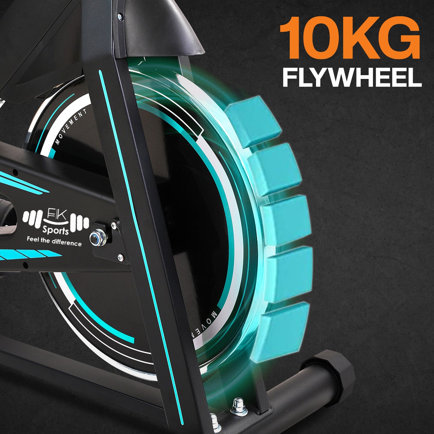 Indoor Fitness Spinning Bike with 10KG Flywheel for Cardio Training
