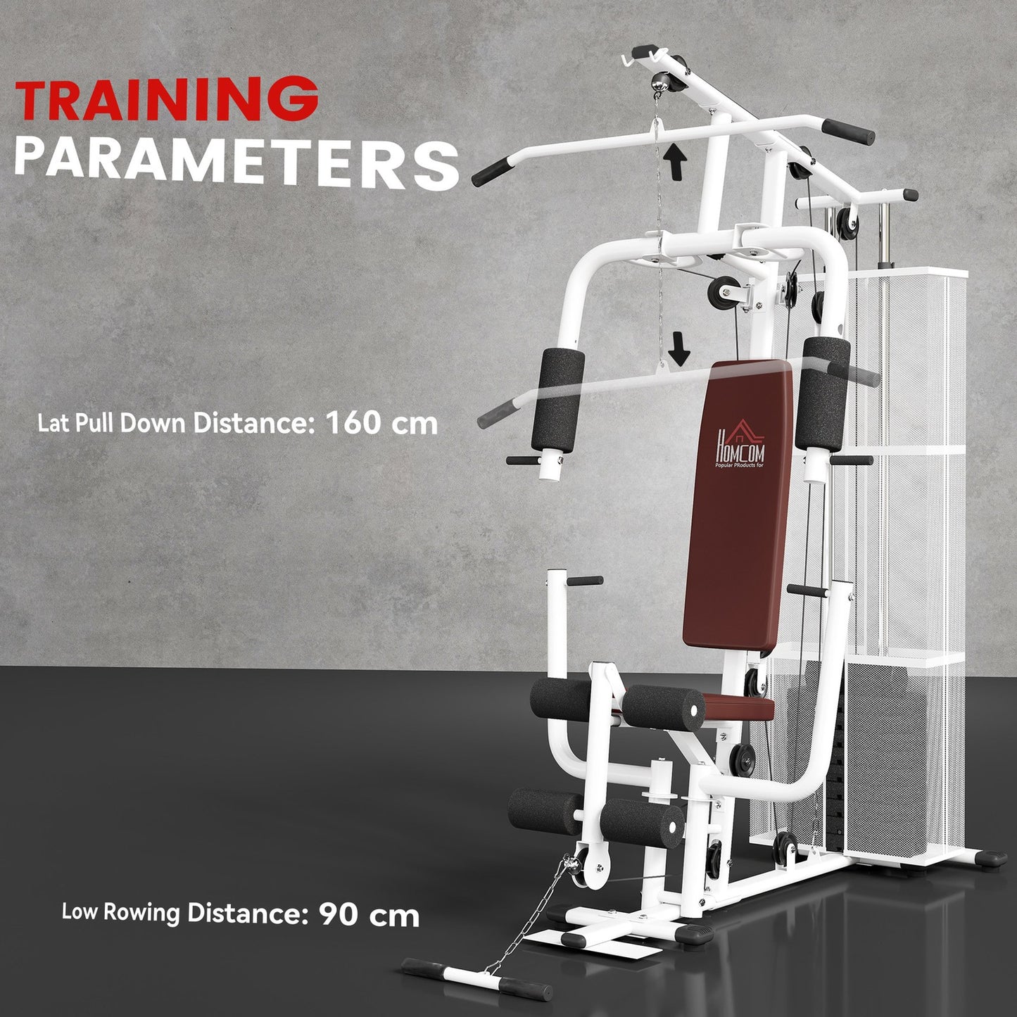Multifunctional Home Gym Weight Training Station in White
