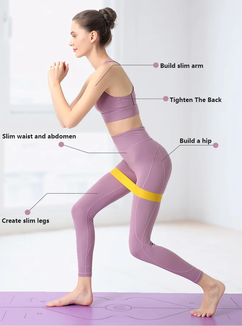 Professional Fitness Training Equipment Set with Elastic Resistance Bands for Gym Workouts, Yoga, Bodybuilding, and Pilates