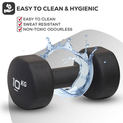 Neoprene Dumbbell Weight Set for Home Gym and Aerobic Fitness