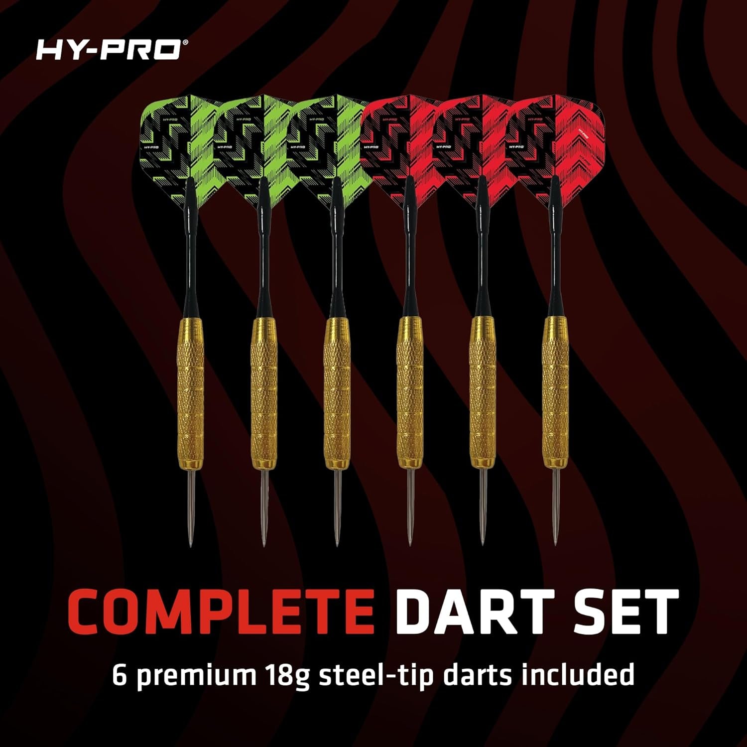 Topflight Dart Board Set – Professional Dartboard with Sisal Surface, Staple-Free Bullseye, Movable Wire, 6X 18G Steel Tip Darts, Wall Mount Kit, Indoor or Outdoor Use for Adults and Kids