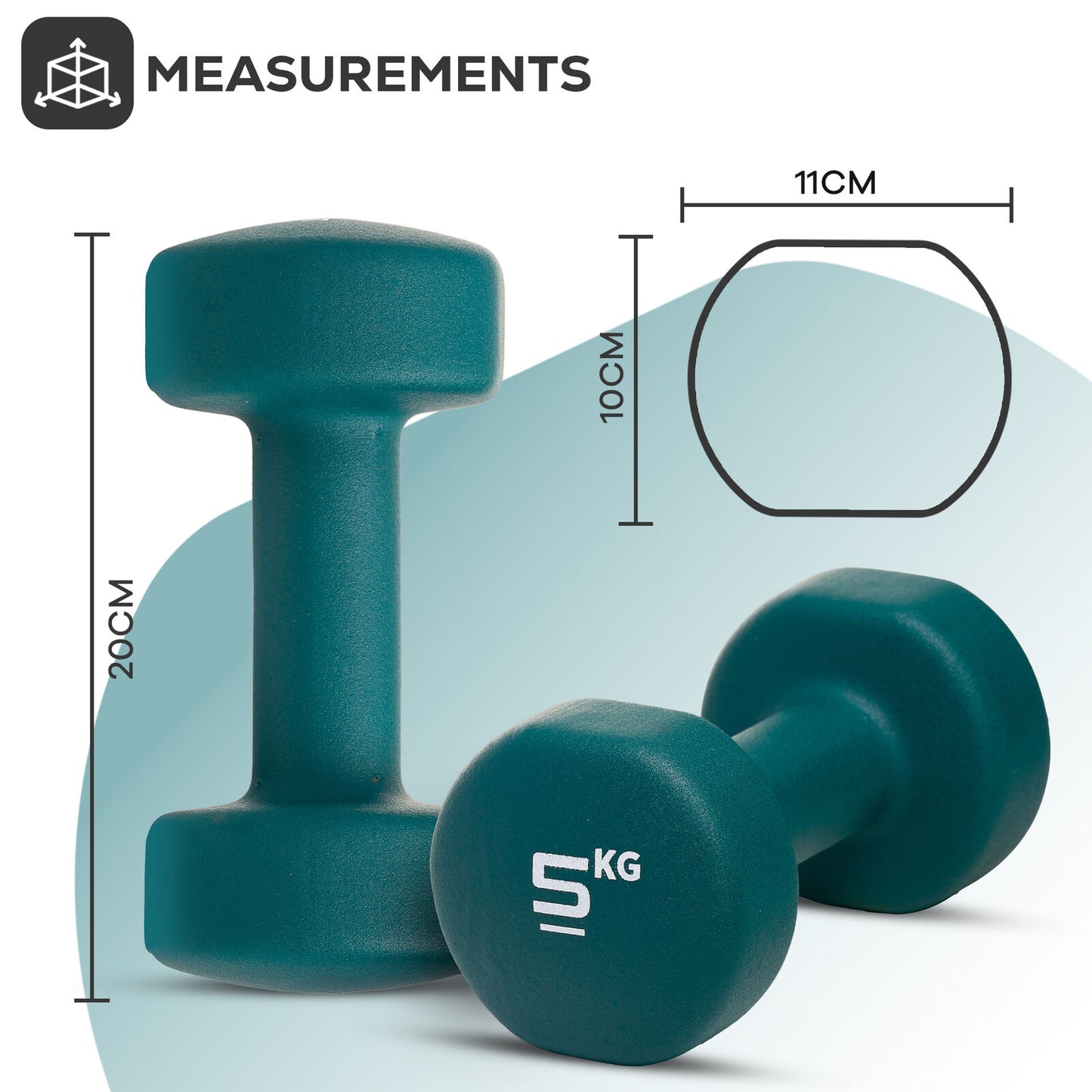 Neoprene Dumbbell Weight Set for Home Gym and Aerobic Fitness