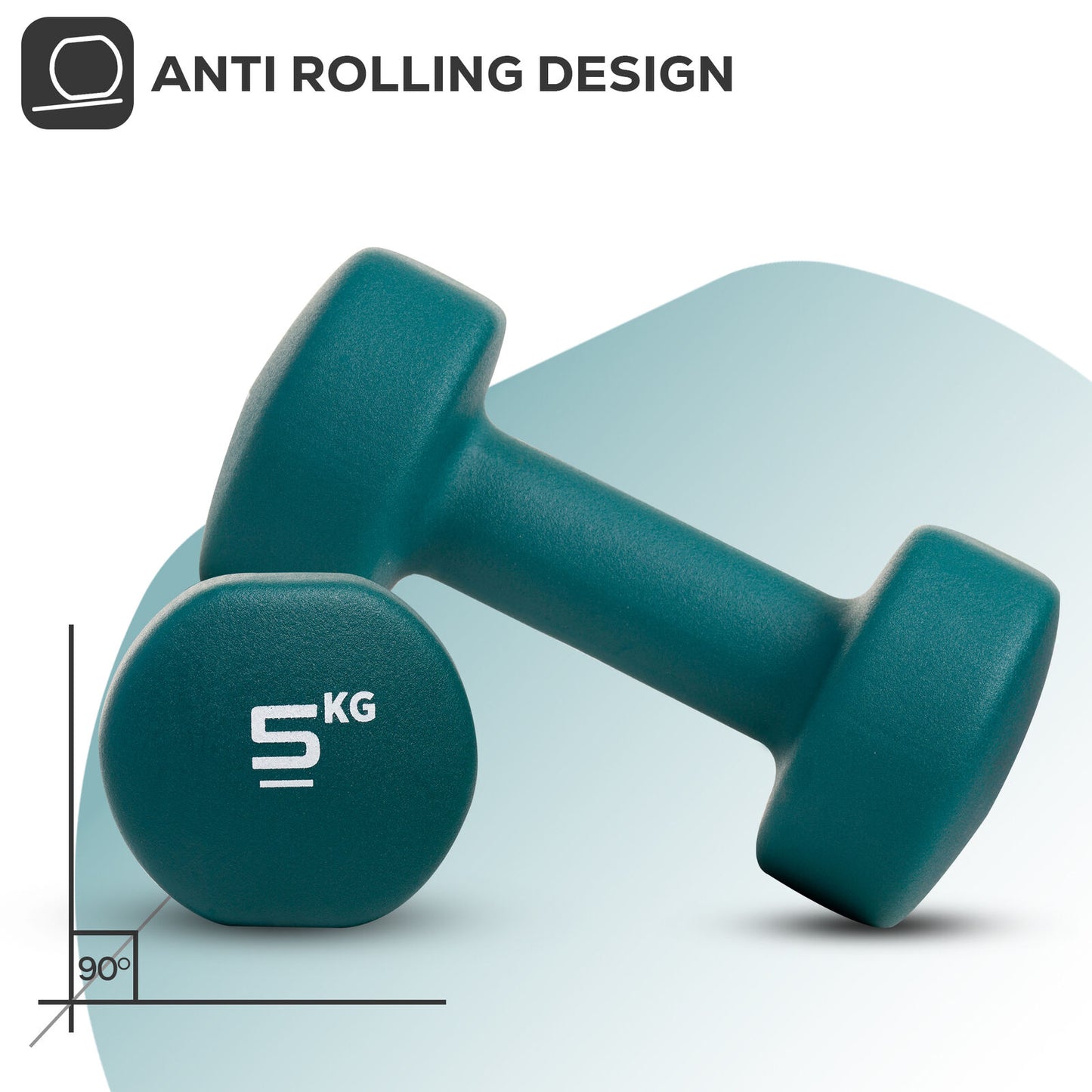 Neoprene Dumbbell Weight Set for Home Gym and Aerobic Fitness