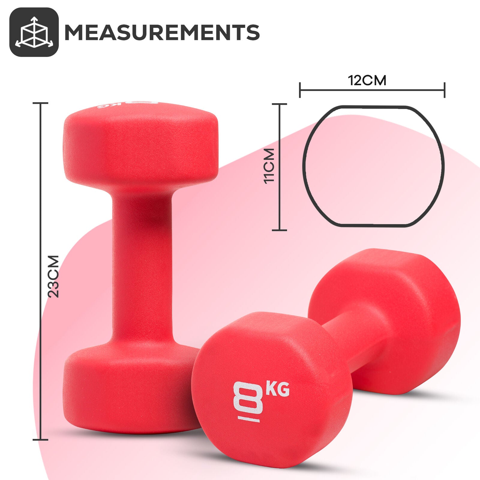 Neoprene Dumbbell Weight Set for Home Gym and Aerobic Fitness
