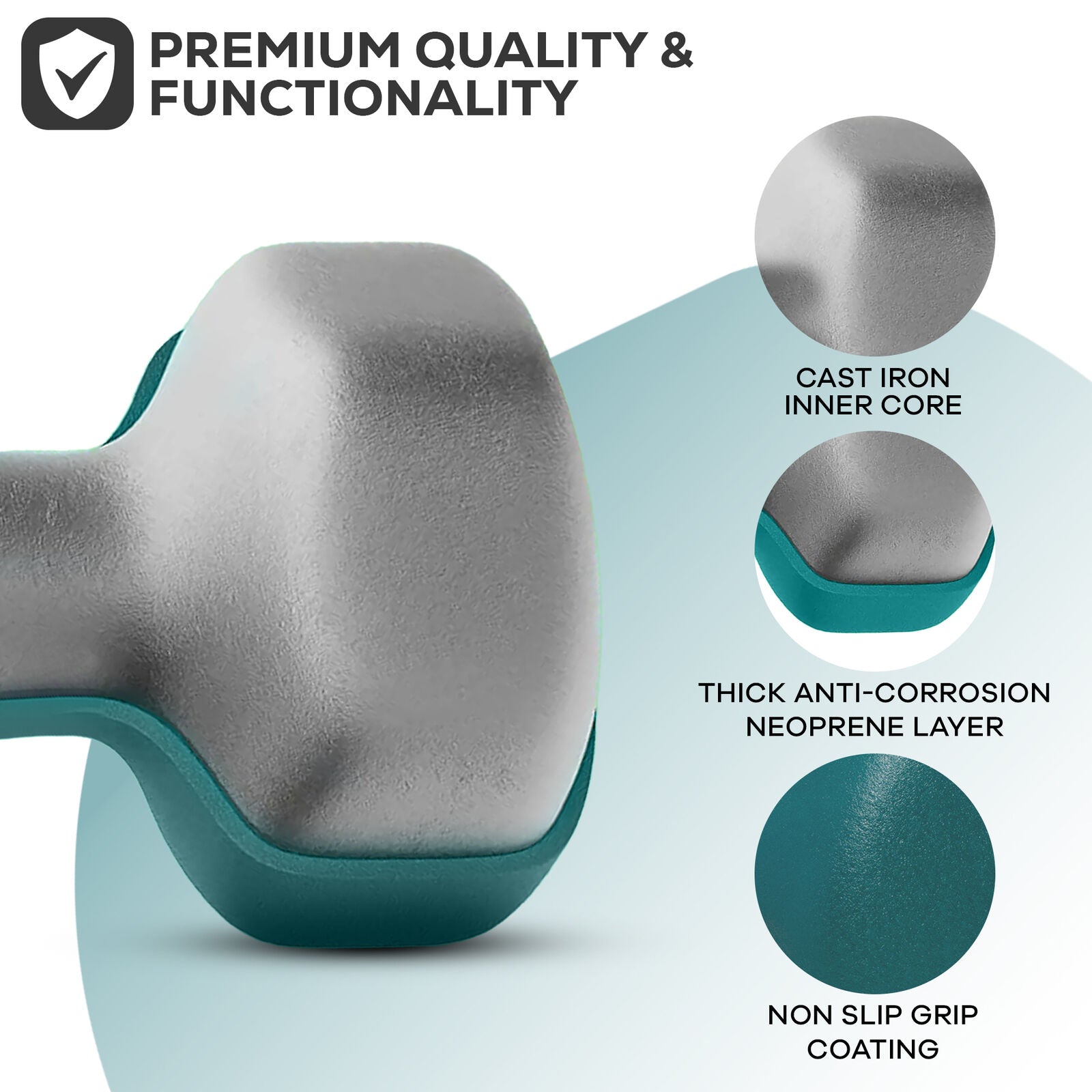 Neoprene Dumbbell Weight Set for Home Gym and Aerobic Fitness