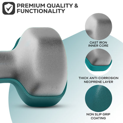 Neoprene Dumbbell Weight Set for Home Gym and Aerobic Fitness