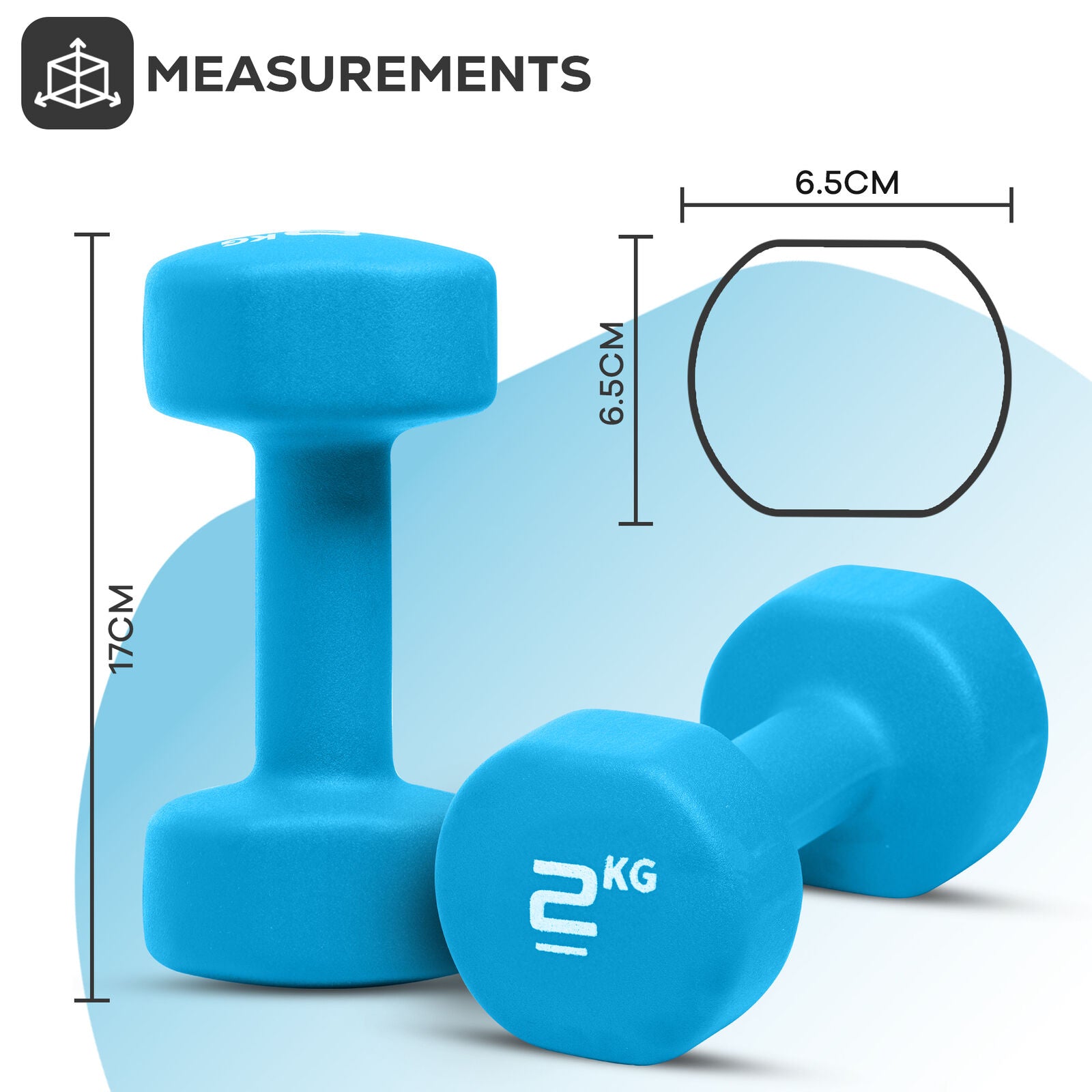 Neoprene Dumbbell Weight Set for Home Gym and Aerobic Fitness