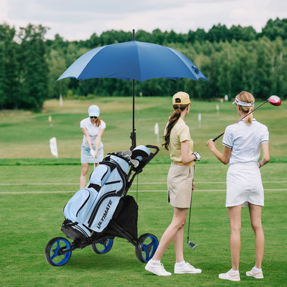 Three-Wheel Golf Push and Pull Cart with Adjustable Height Handle