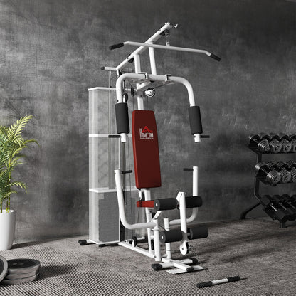 Multifunctional Home Gym Weight Training Station in White