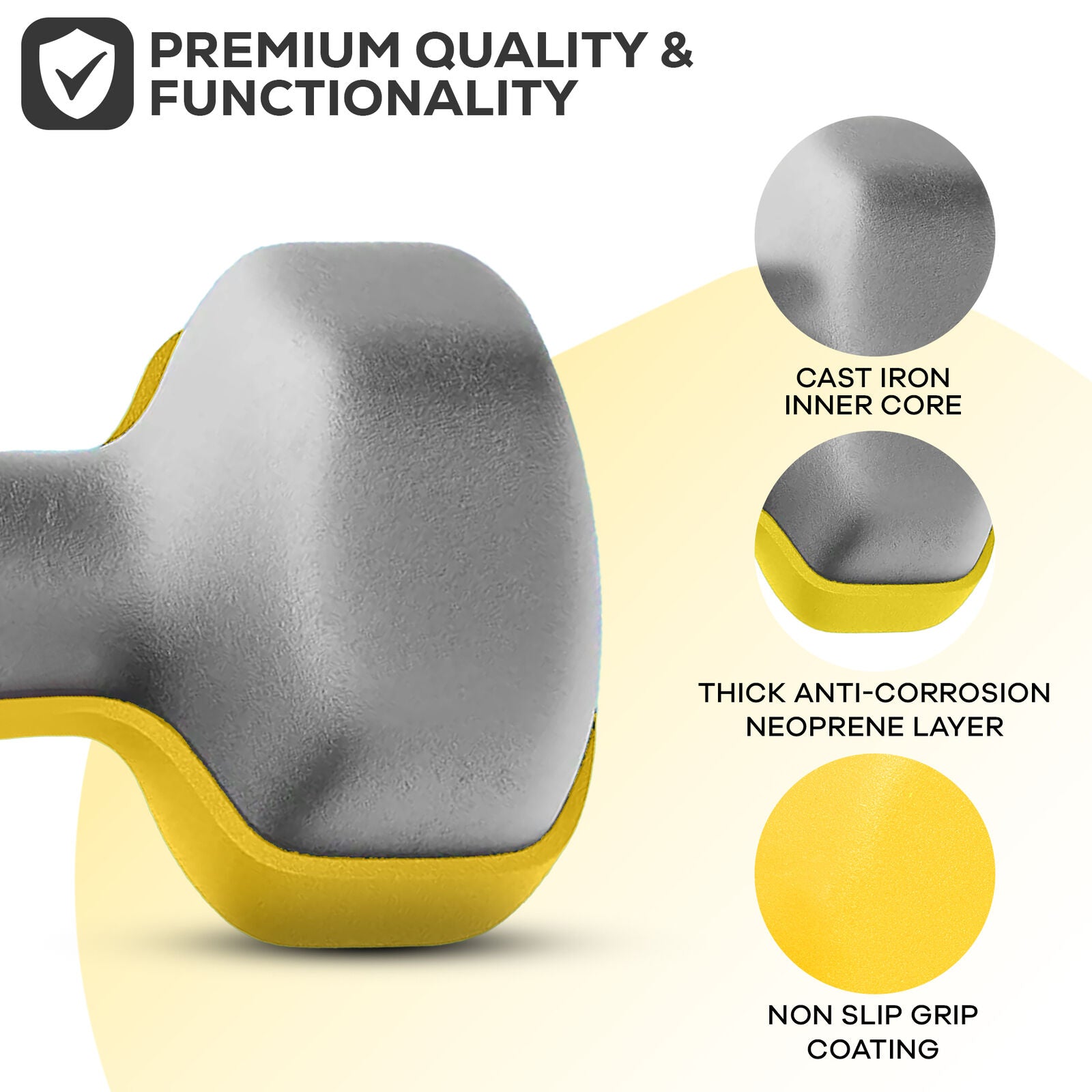 Neoprene Dumbbell Weight Set for Home Gym and Aerobic Fitness