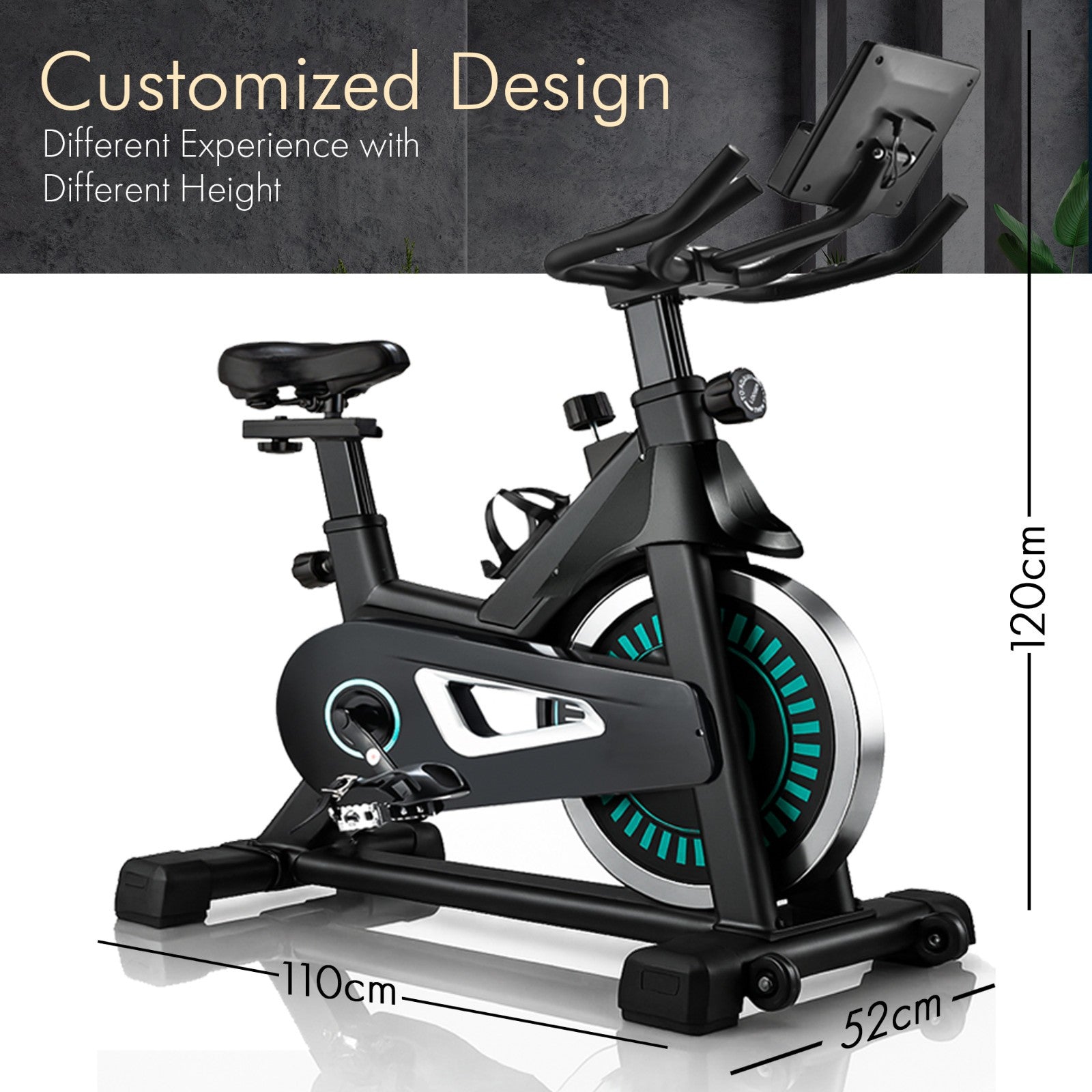 Indoor Fitness Spinning Bike with 10KG Flywheel for Cardio Training