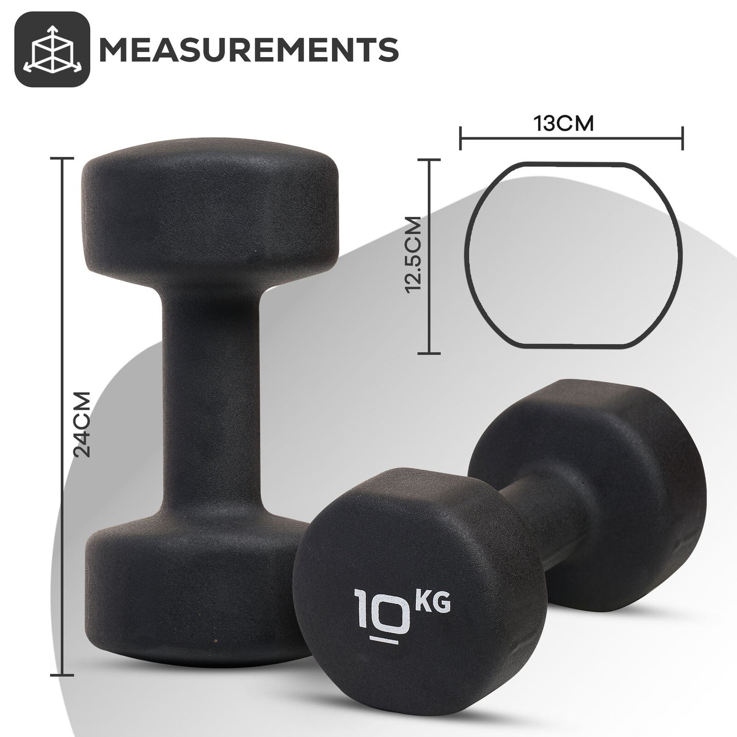 Neoprene Dumbbell Weight Set for Home Gym and Aerobic Fitness