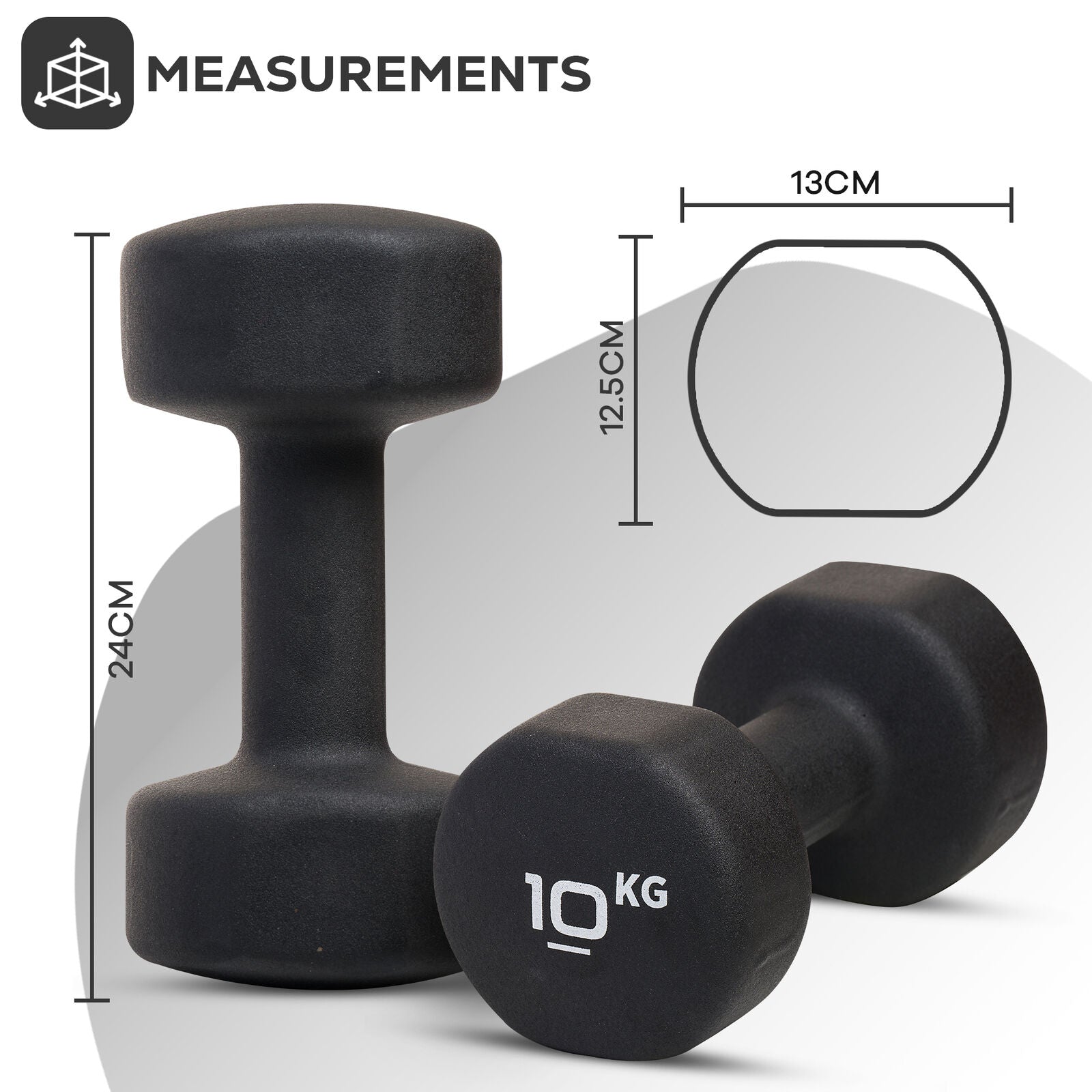 Neoprene Dumbbell Weight Set for Home Gym and Aerobic Fitness