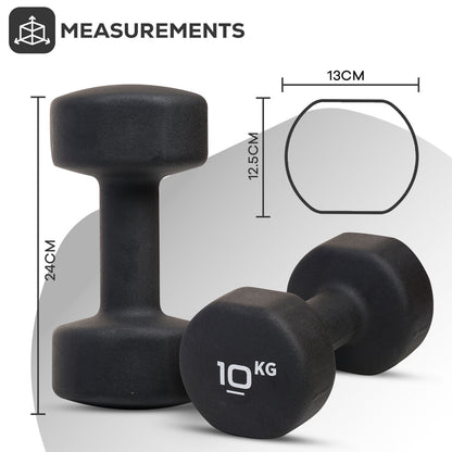 Neoprene Dumbbell Weight Set for Home Gym and Aerobic Fitness