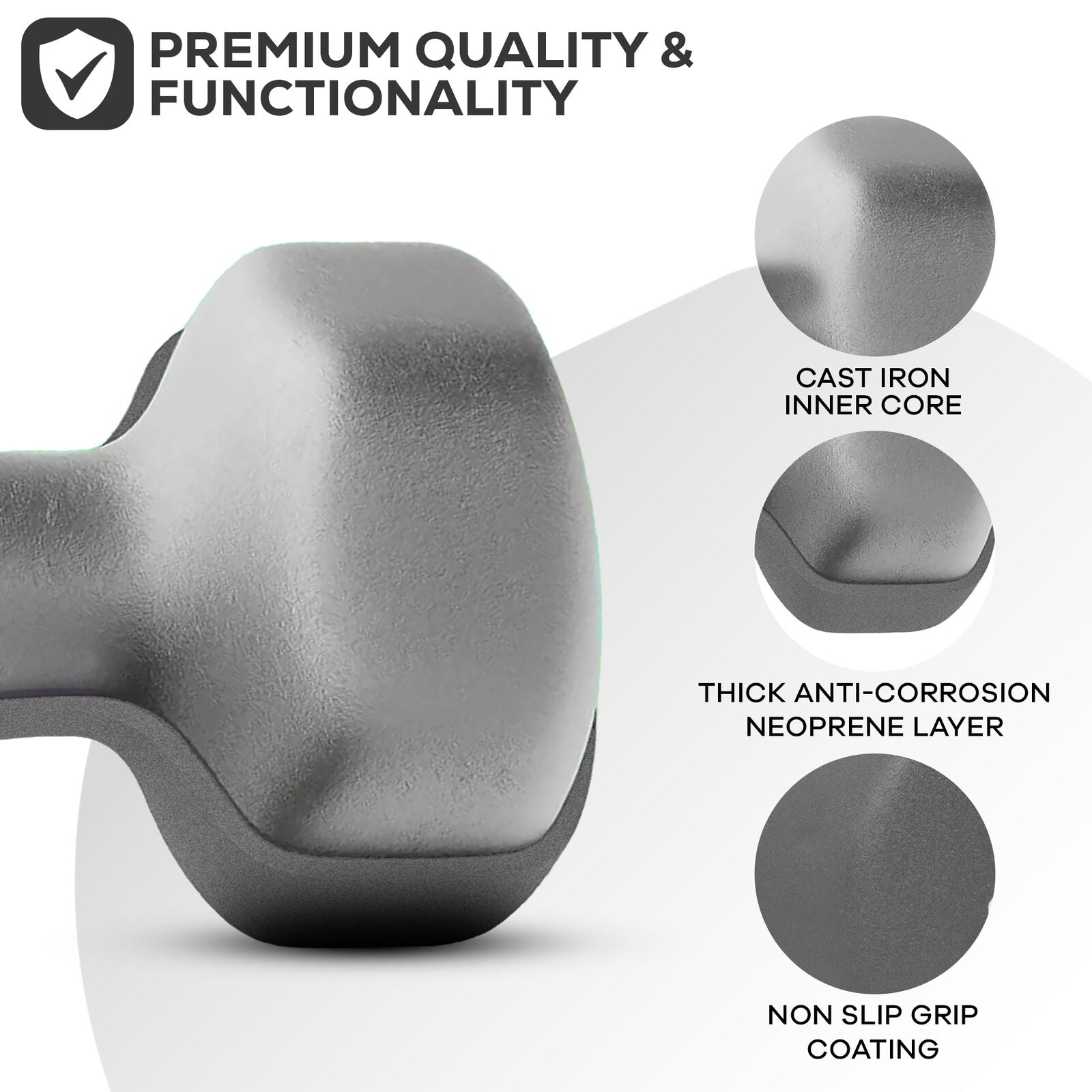 Neoprene Dumbbell Weight Set for Home Gym and Aerobic Fitness