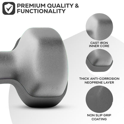 Neoprene Dumbbell Weight Set for Home Gym and Aerobic Fitness