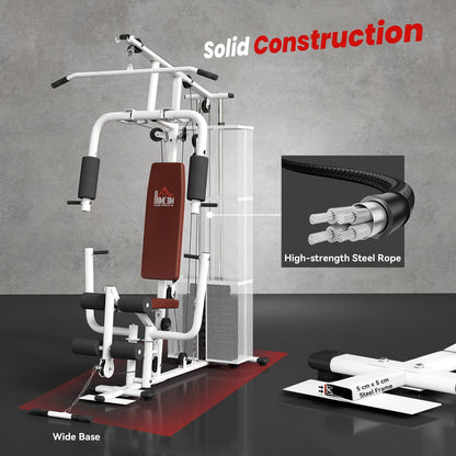 Multifunctional Home Gym Weight Training Station in White