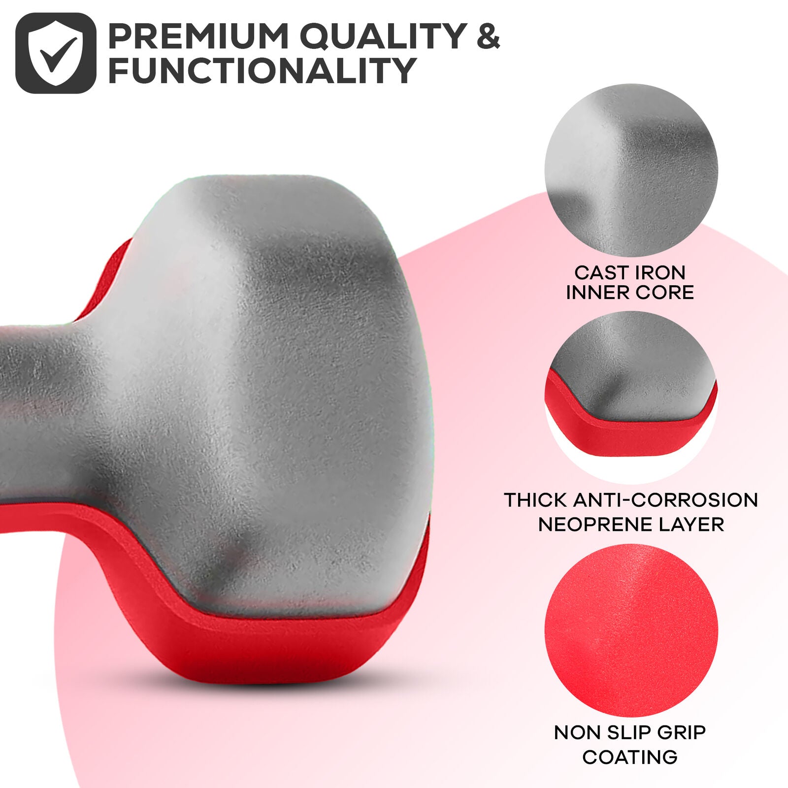 Neoprene Dumbbell Weight Set for Home Gym and Aerobic Fitness