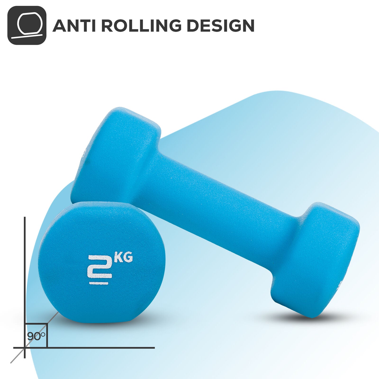 Neoprene Dumbbell Weight Set for Home Gym and Aerobic Fitness