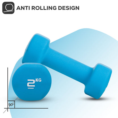 Neoprene Dumbbell Weight Set for Home Gym and Aerobic Fitness
