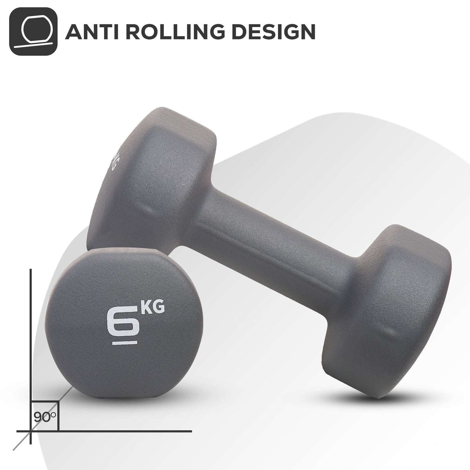 Neoprene Dumbbell Weight Set for Home Gym and Aerobic Fitness