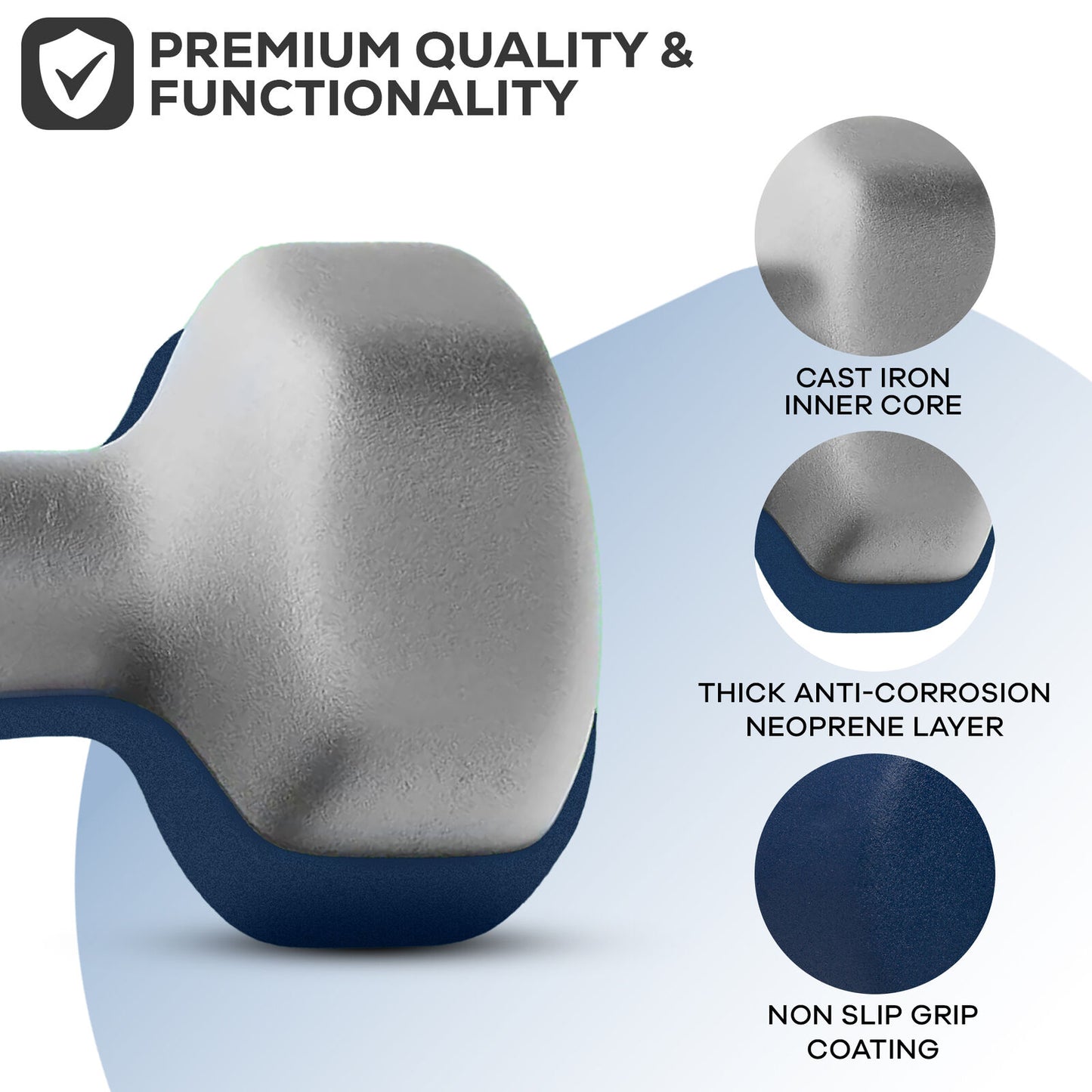 Neoprene Dumbbell Weight Set for Home Gym and Aerobic Fitness