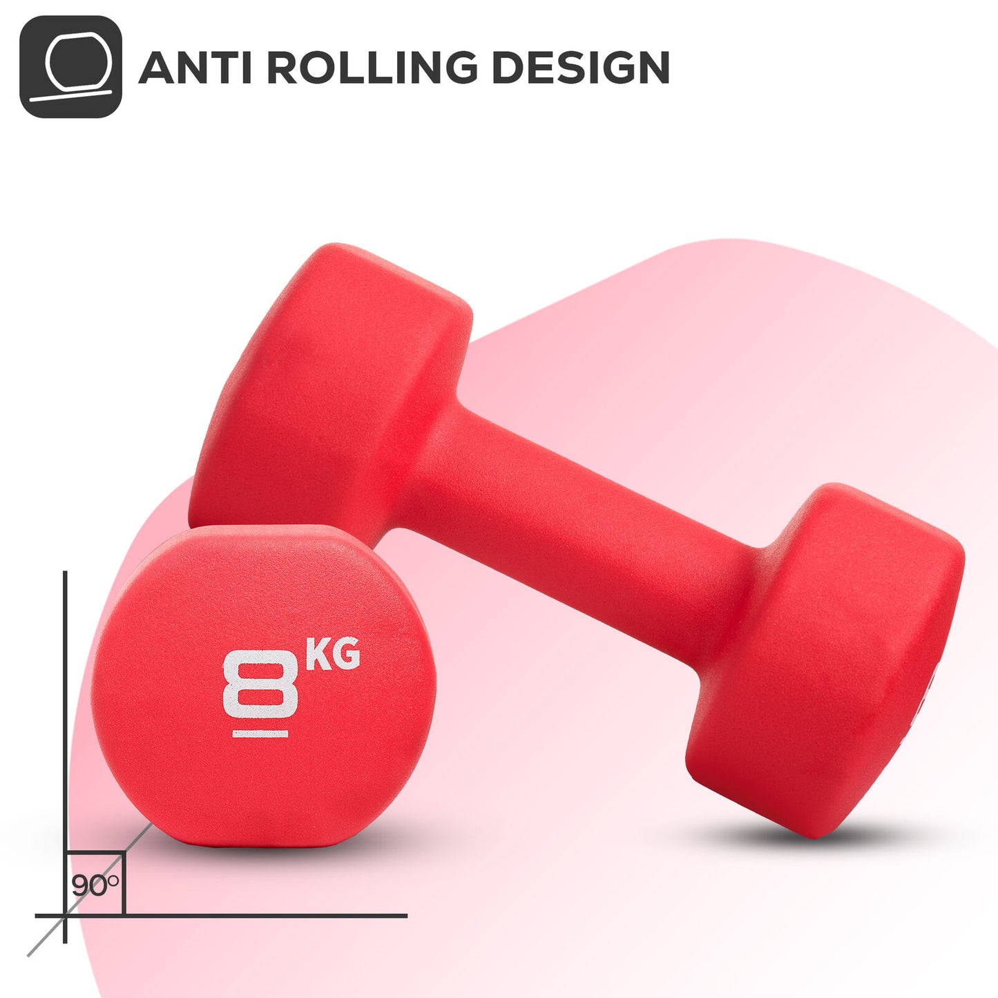 Neoprene Dumbbell Weight Set for Home Gym and Aerobic Fitness