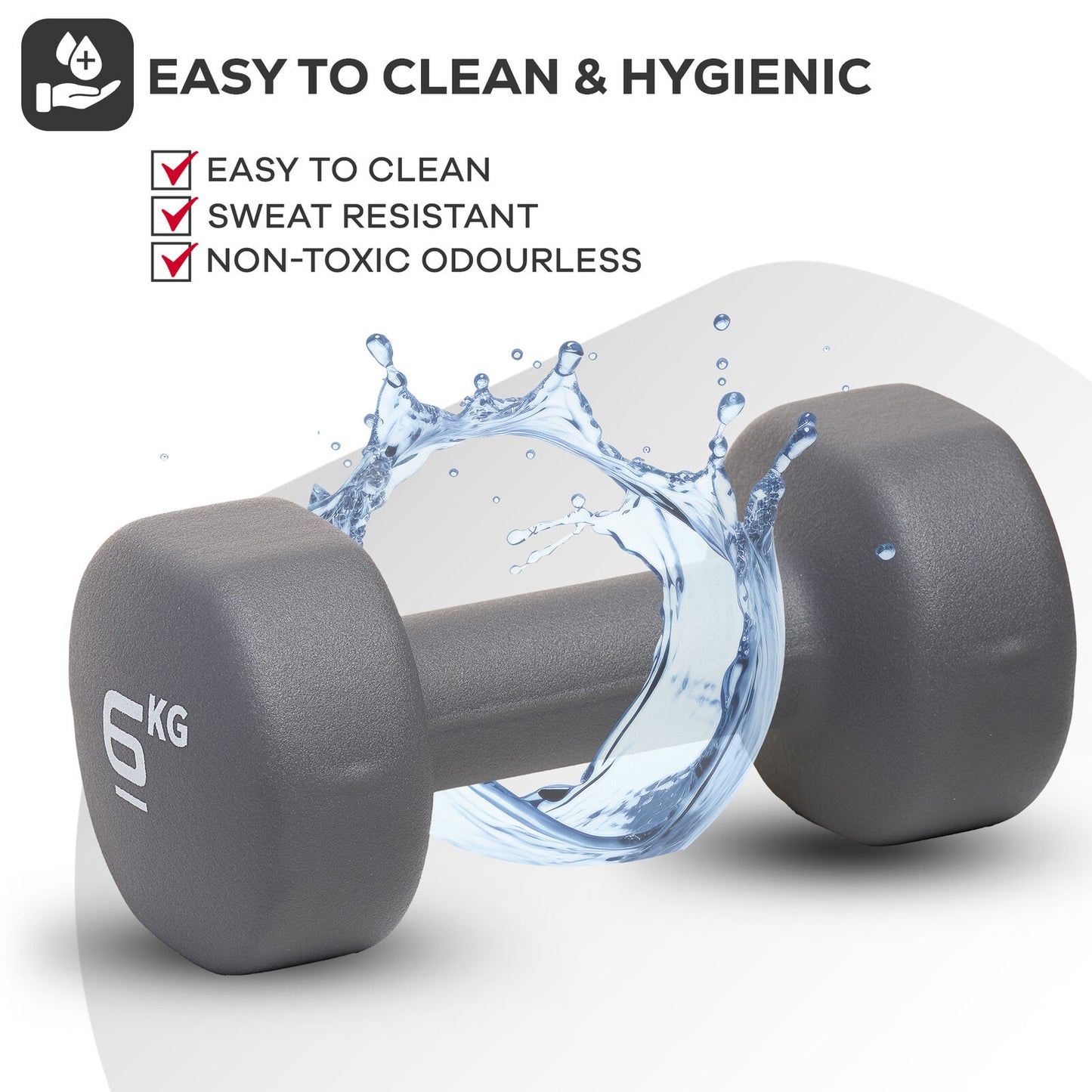 Neoprene Dumbbell Weight Set for Home Gym and Aerobic Fitness
