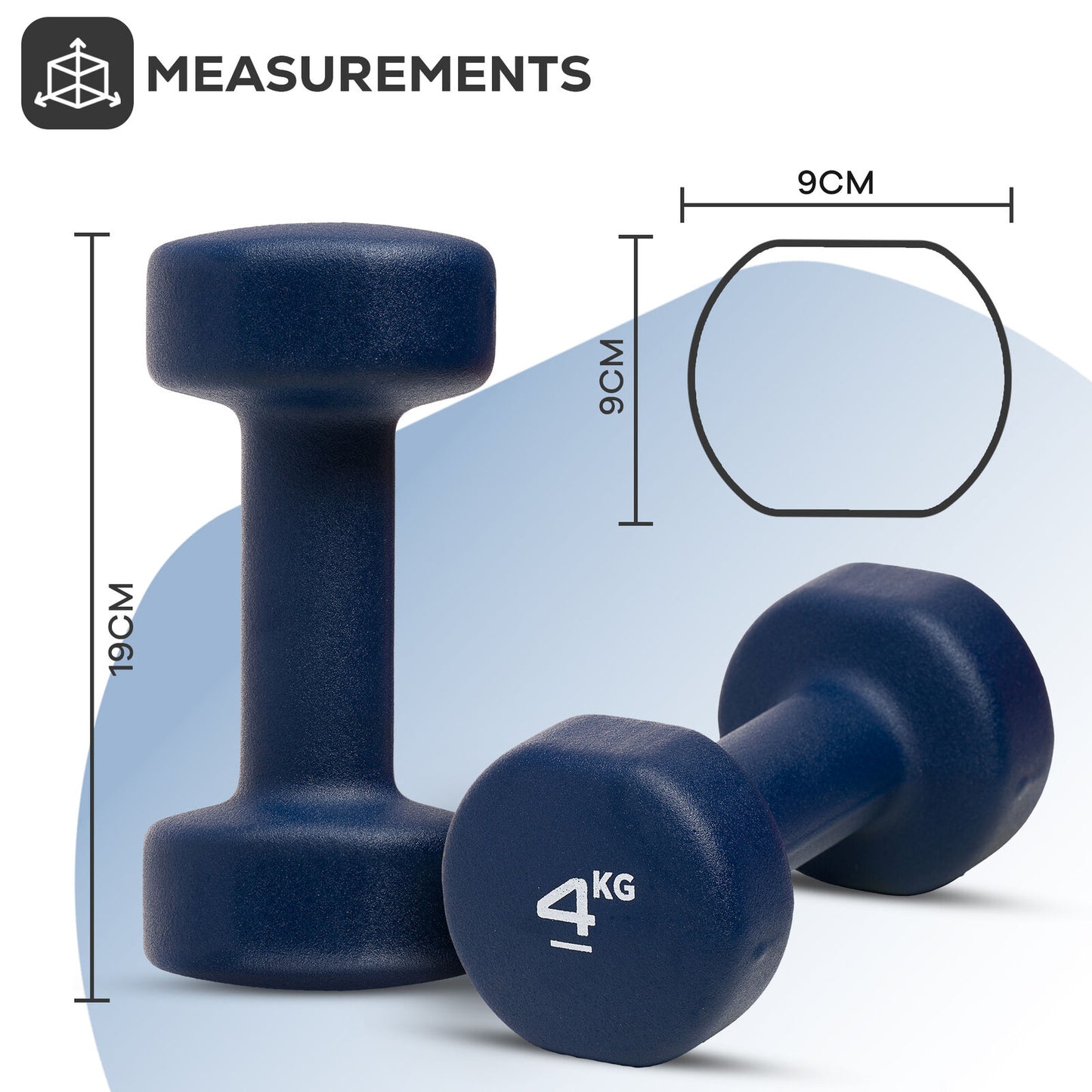 Neoprene Dumbbell Weight Set for Home Gym and Aerobic Fitness