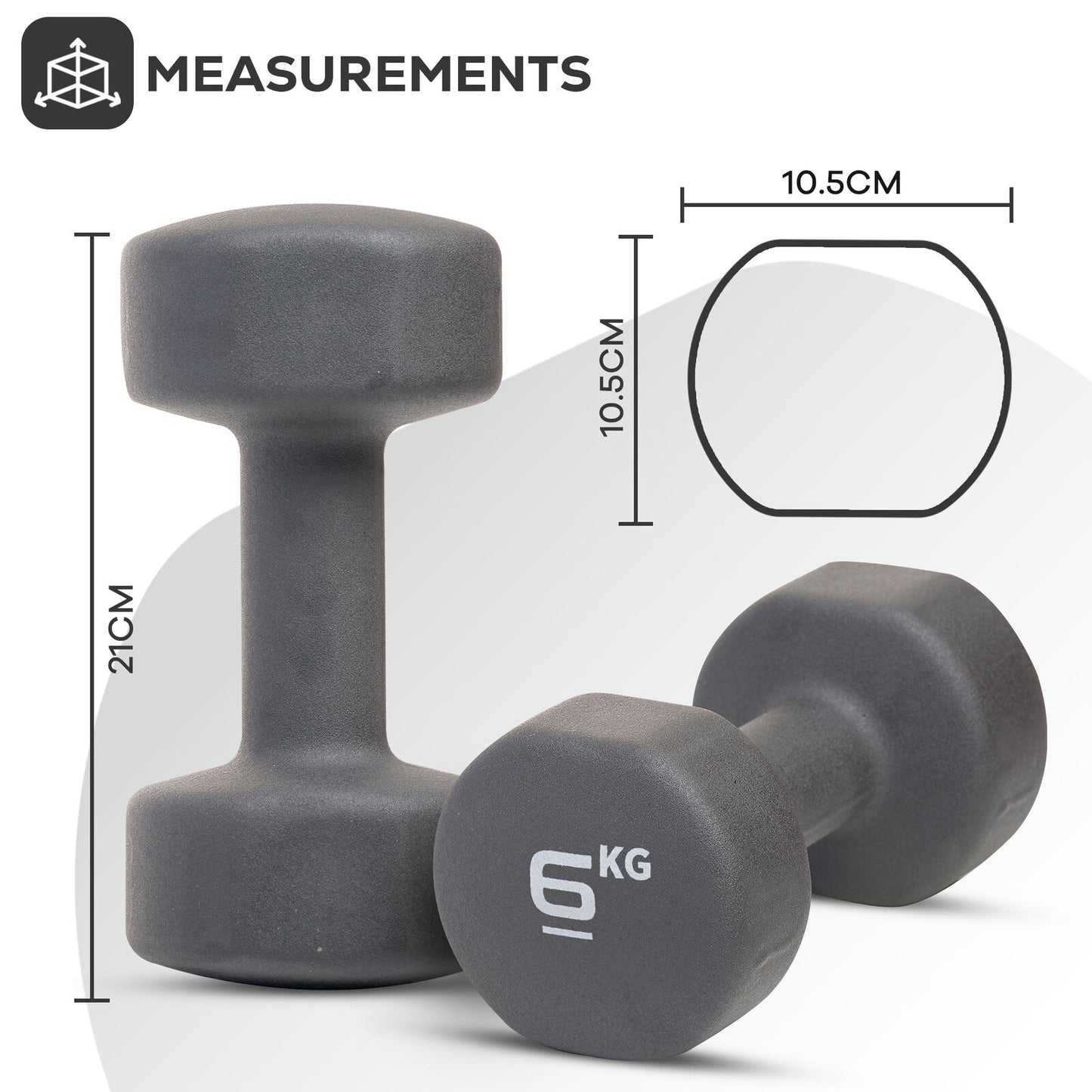 Neoprene Dumbbell Weight Set for Home Gym and Aerobic Fitness
