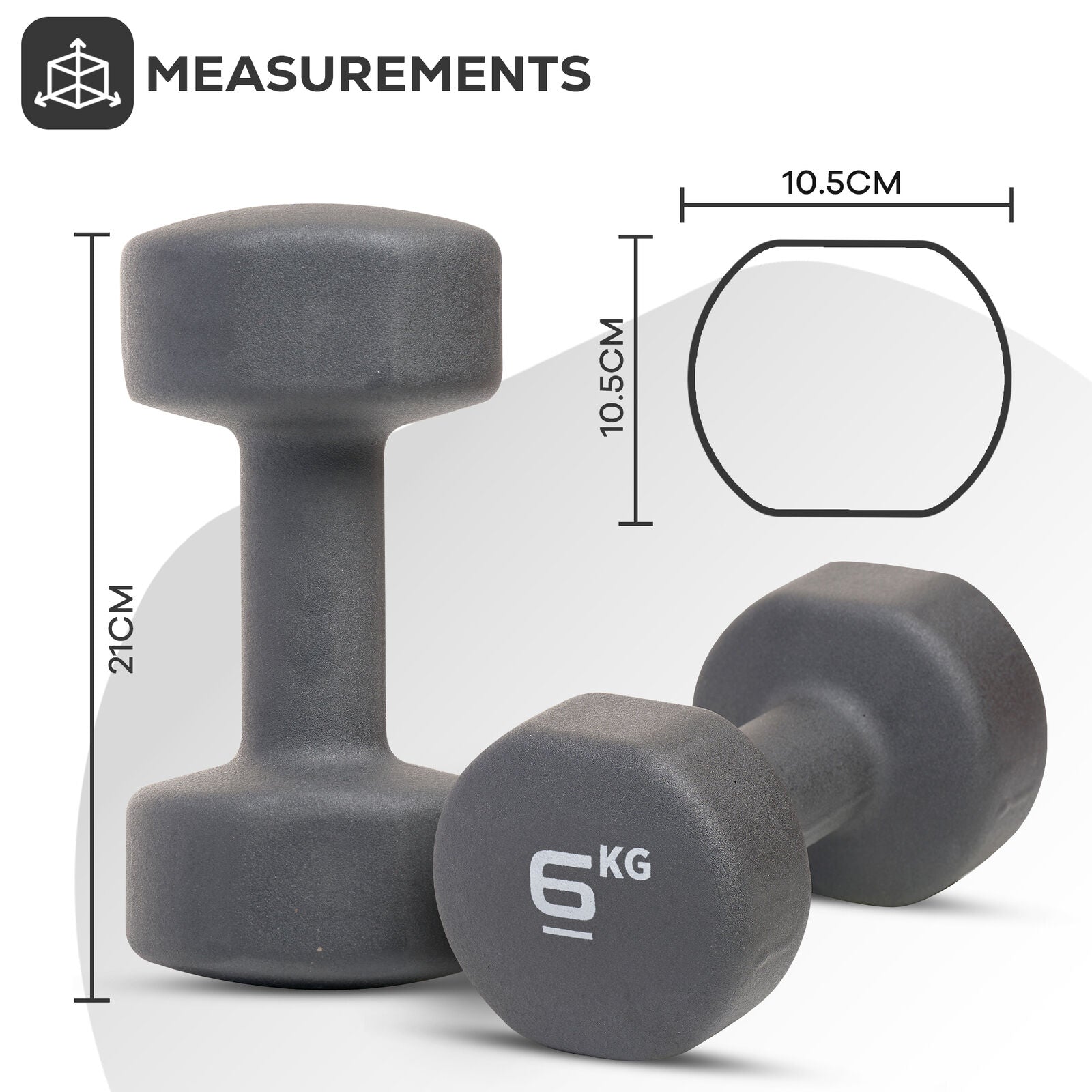 Neoprene Dumbbell Weight Set for Home Gym and Aerobic Fitness