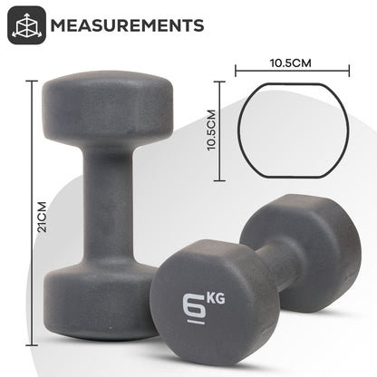 Neoprene Dumbbell Weight Set for Home Gym and Aerobic Fitness