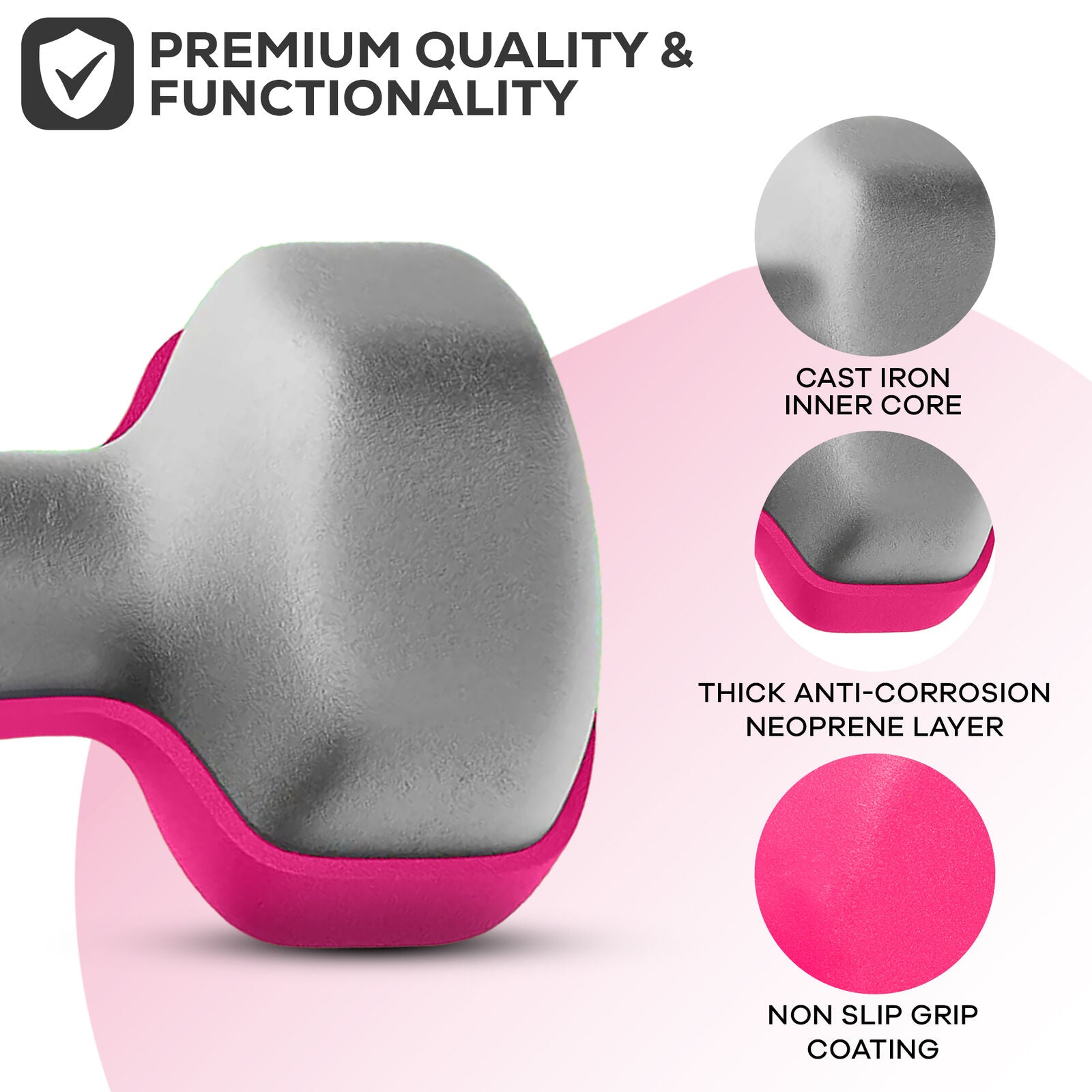 Neoprene Dumbbell Weight Set for Home Gym and Aerobic Fitness