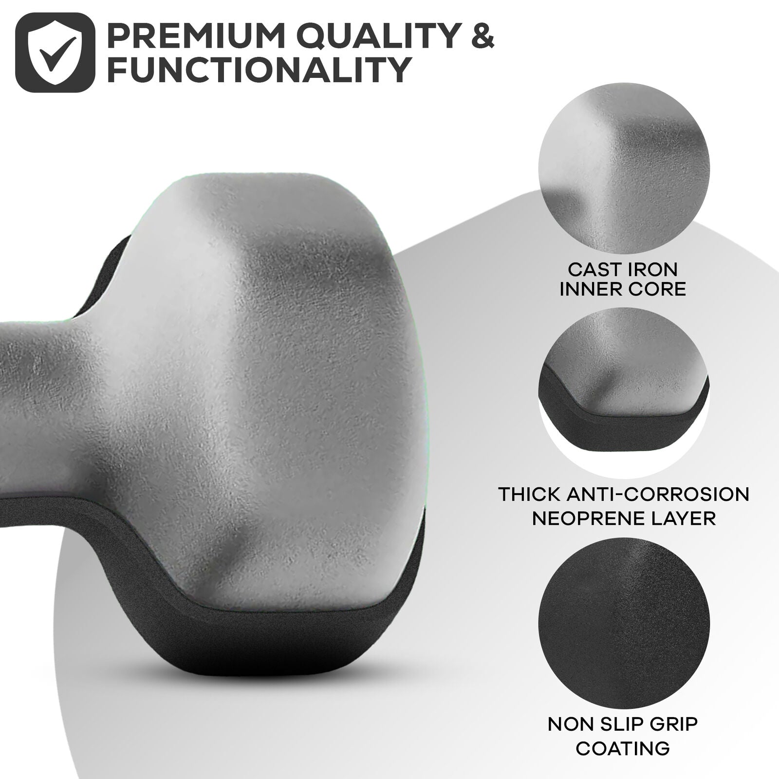 Neoprene Dumbbell Weight Set for Home Gym and Aerobic Fitness