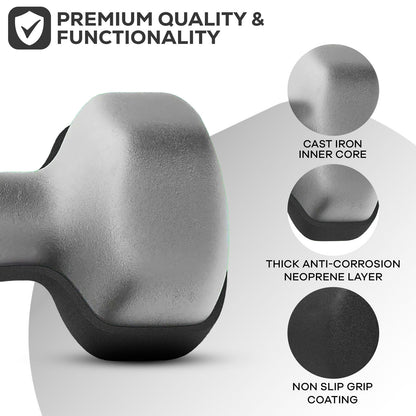 Neoprene Dumbbell Weight Set for Home Gym and Aerobic Fitness