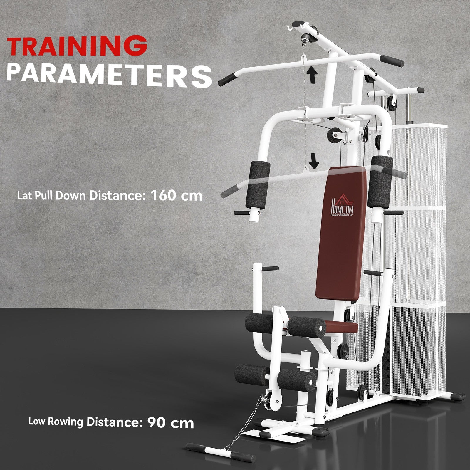 Multifunctional Home Gym Weight Training Station in White