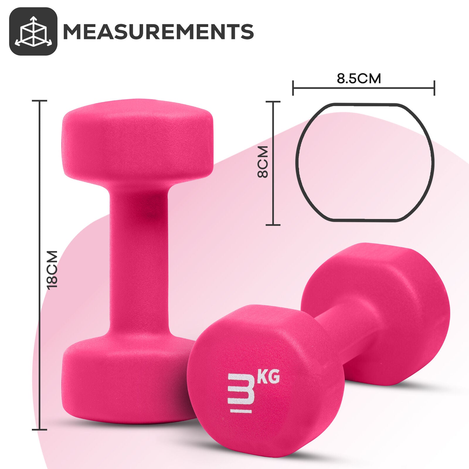 Neoprene Dumbbell Weight Set for Home Gym and Aerobic Fitness